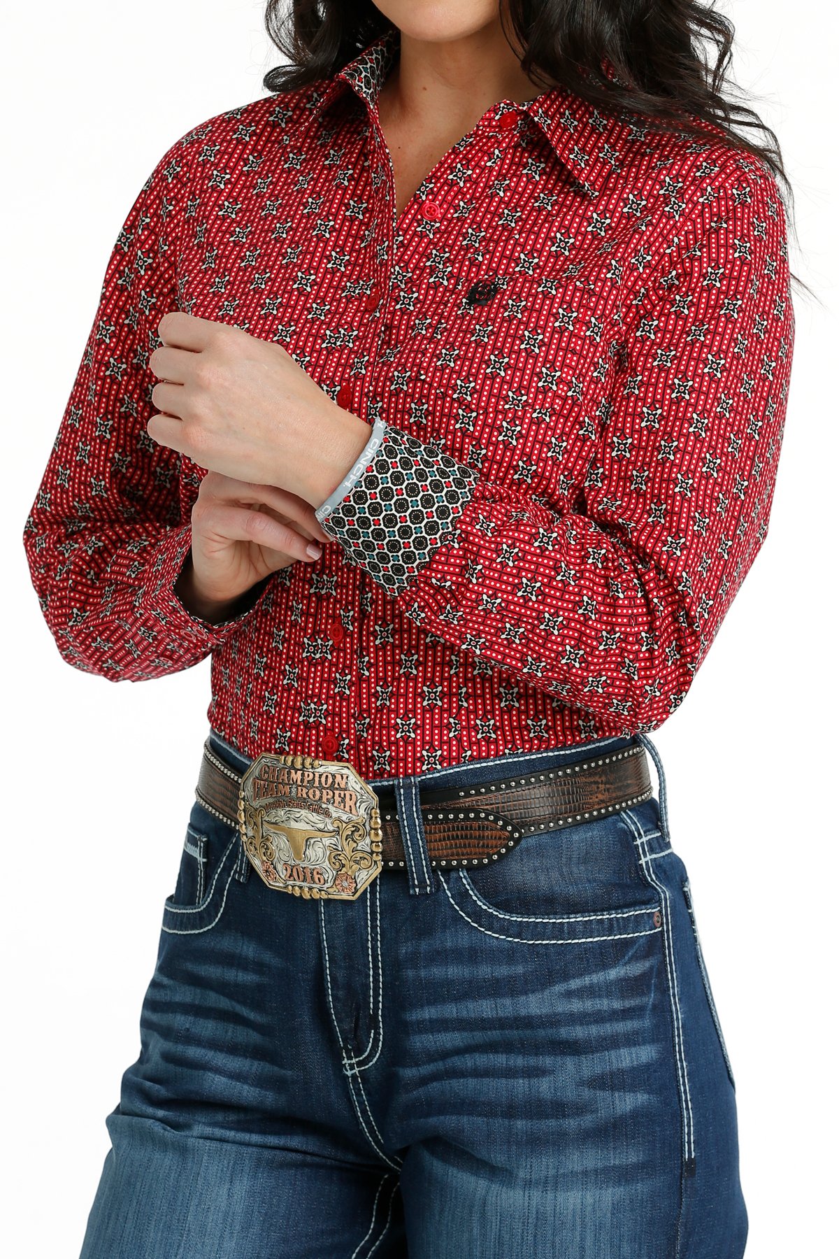 chemise équitation western femme cinch rouge