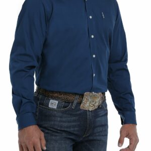 chemise équitation western homme cinch couleur bleu uni