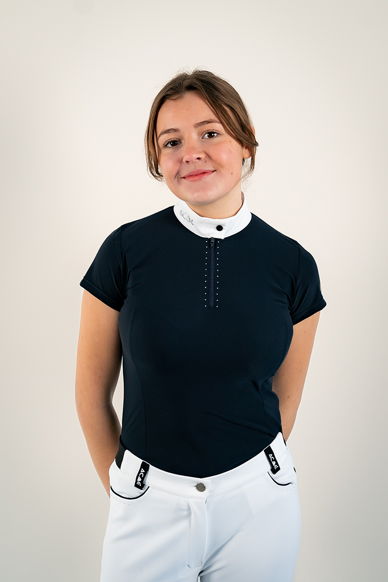 polo concours d'équitation pour femme le sabotier mira couleur bleu nuit