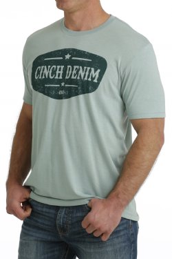 tee-shirt équitation western homme cinch turquoise