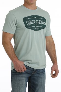 tee-shirt équitation western homme cinch turquoise