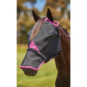 masque antimouche weatherbeeta protection nez delux violet et noir