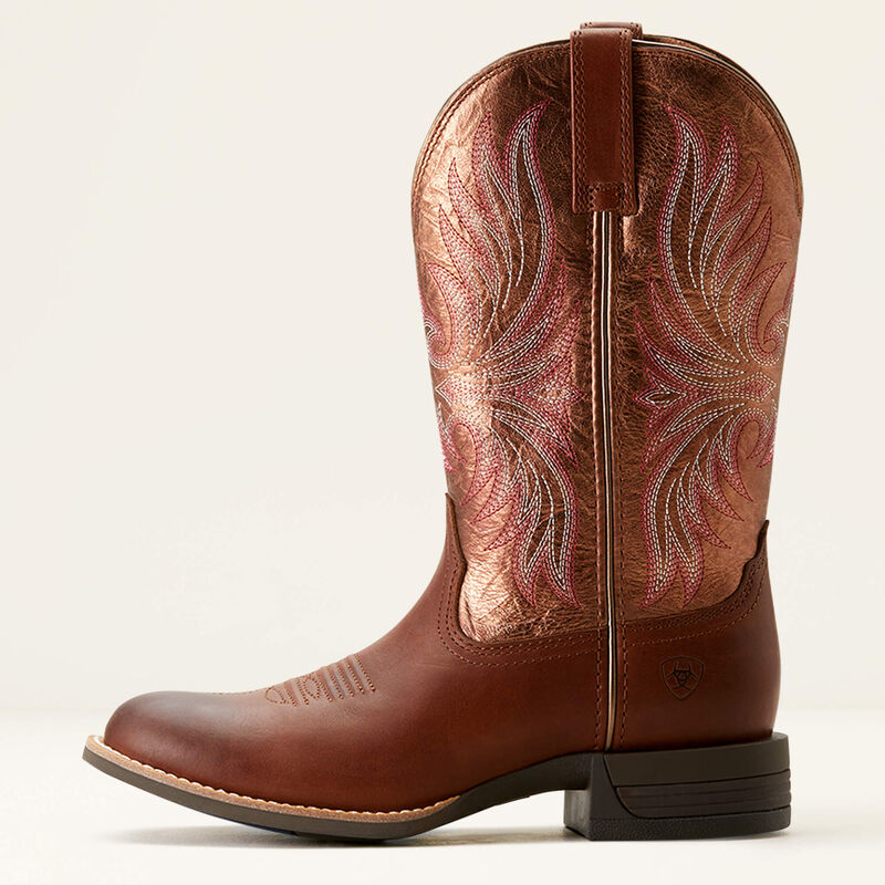 bottes pour l'équitation western femme de marque ariat modèle ranahan couleur marron