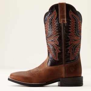 bottes western homme ariat brush creek marron-2