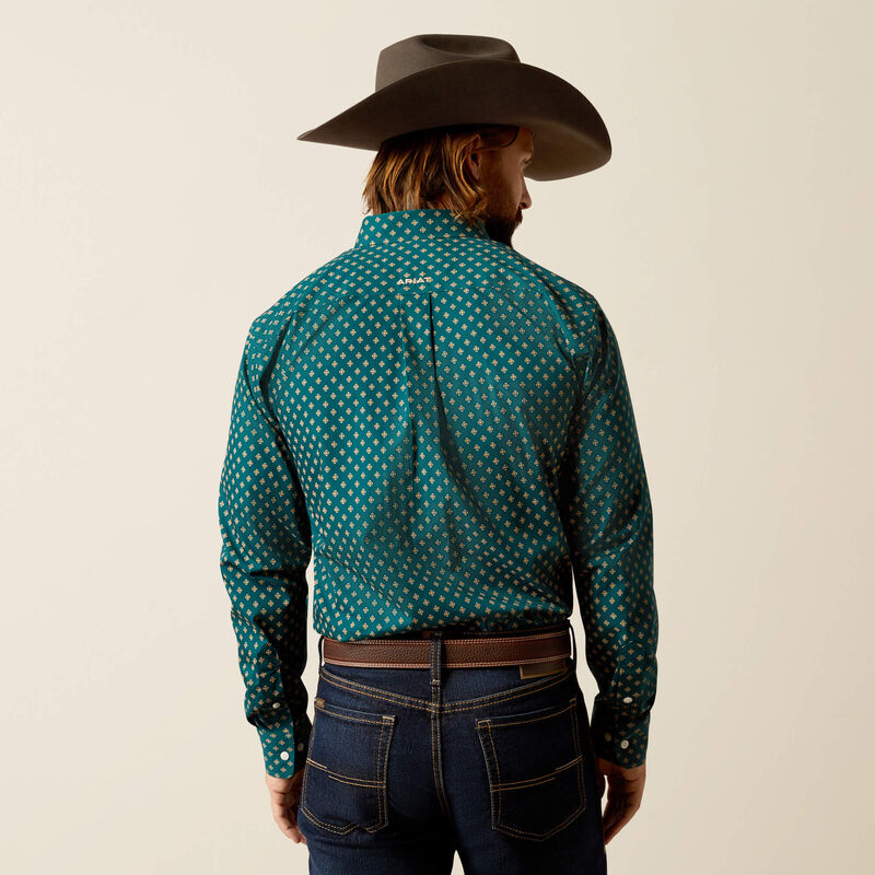 chemise équitation western pour homme de marque ariat modèle grover couleur verte