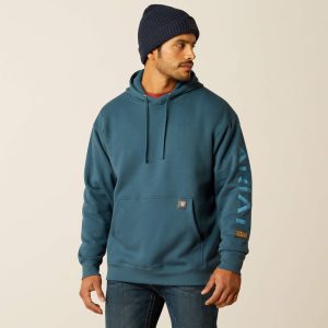 sweat-a-capuche-homme-western-ariat-rebar-bleu-emmeraude