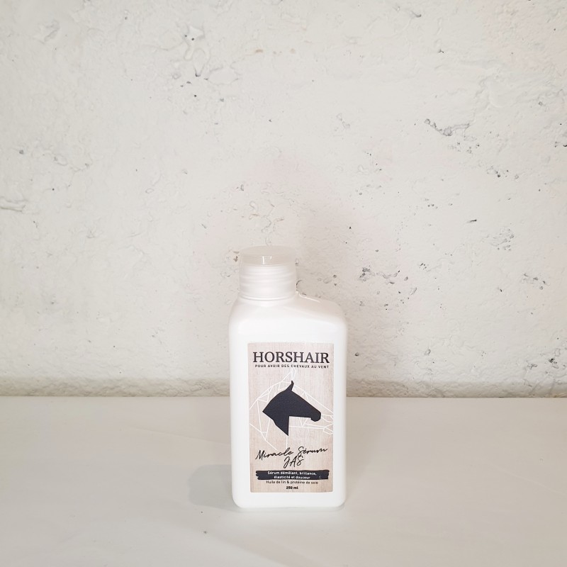 serum miracle horshair soins démêlant nourrissant pour crins chevaux senteur jasmin 250ml