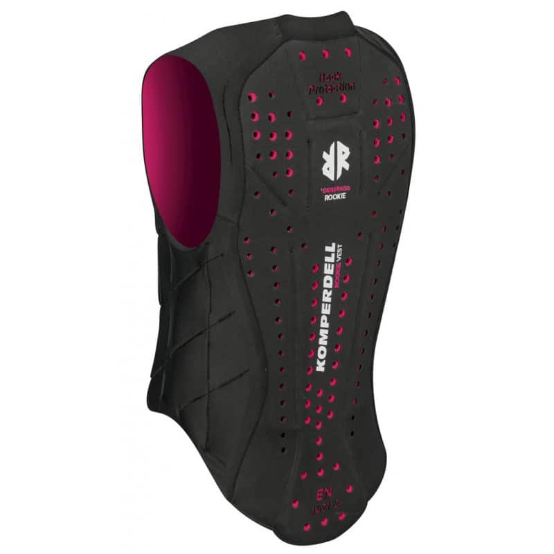 dorsale protection pour enfant équitation marque komperdell junior couleur noir et rose