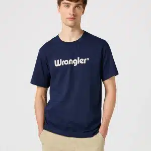 tee-shirt wrangler équitation western pour homme couleur bleu marine