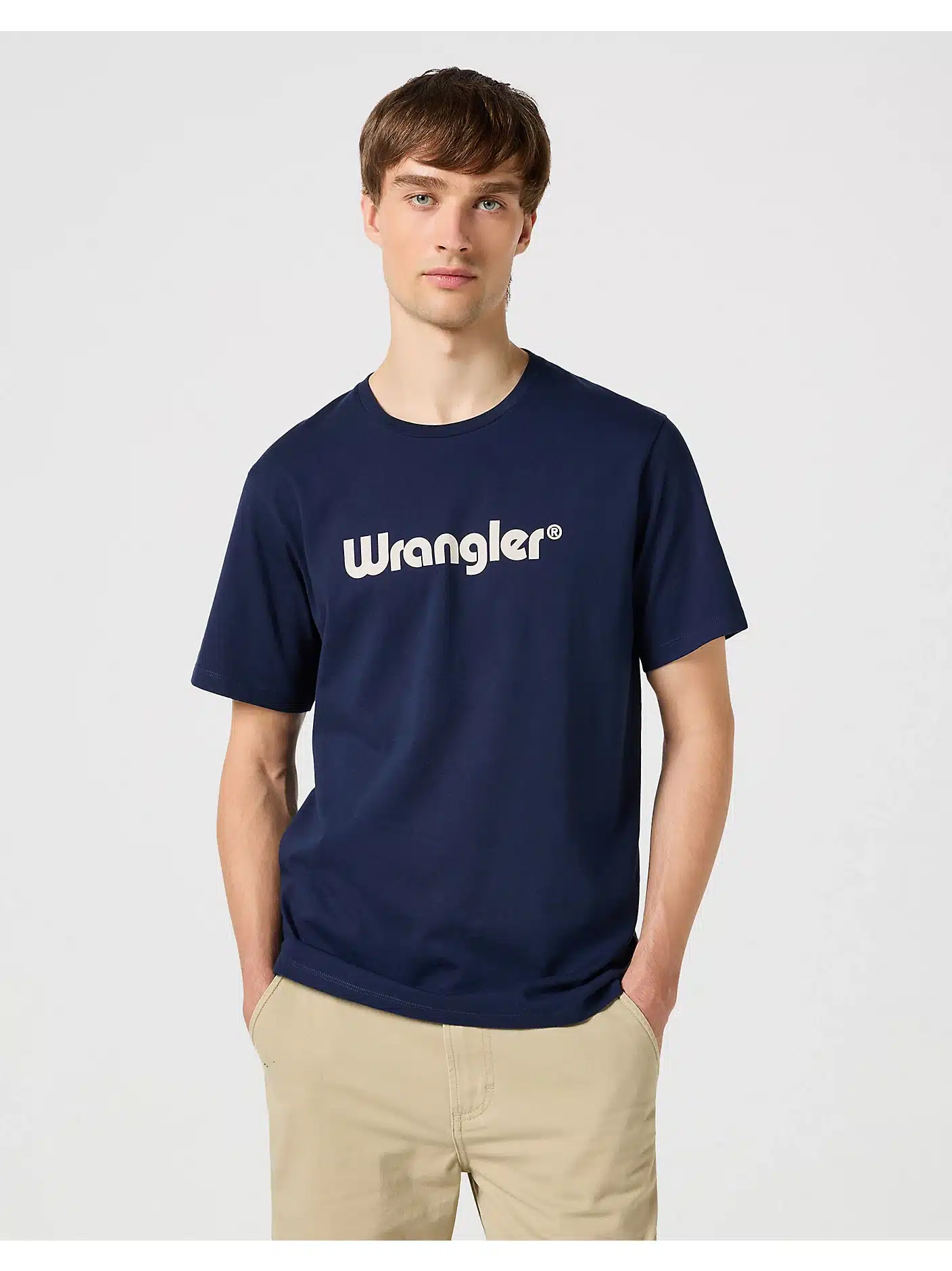 tee-shirt wrangler équitation western pour homme couleur bleu marine